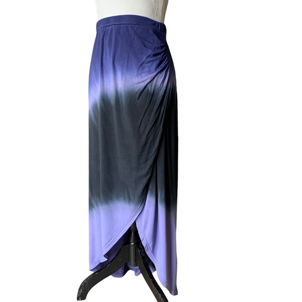 Jessica Simpson Ombré Tie Dye Faux Wrap Slip On Maxi Skirt